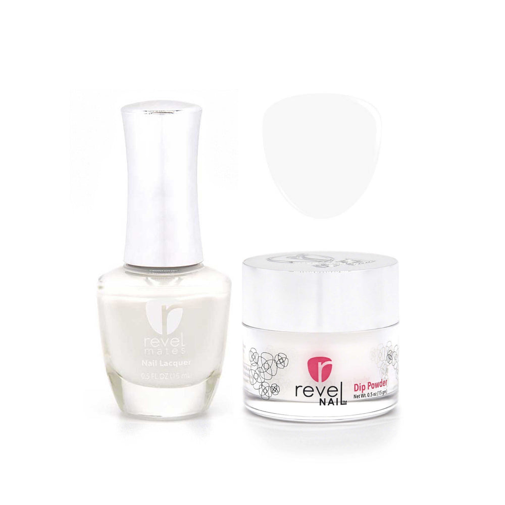 Revel Mates Duo | Dip + Polish | D74 Veronica (French White)