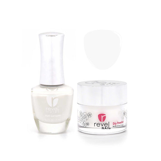 Revel Mates Duo | Dip + Polish | D74 Veronica (French White)